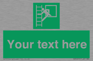 Custom Emergency Escape Ladder Sign